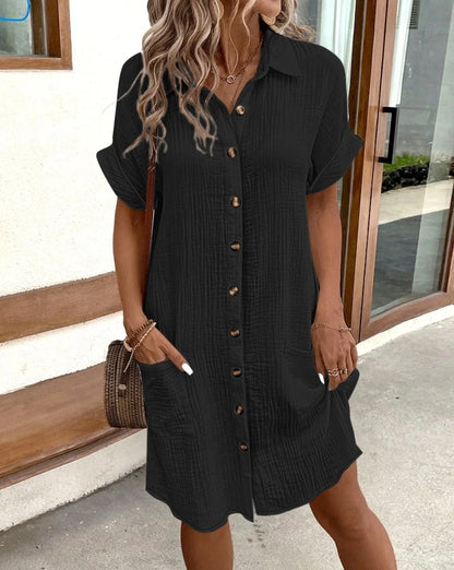 Vintage Cotton & Linen Mini Dress