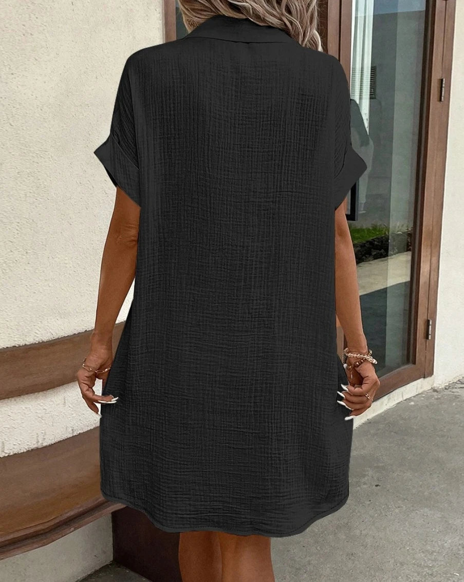 Vintage Cotton & Linen Mini Dress