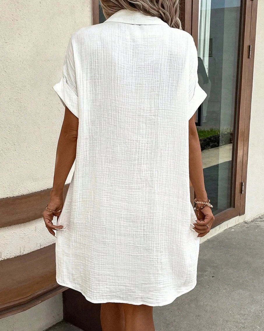 Vintage Cotton & Linen Mini Dress