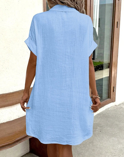 Vintage Cotton & Linen Mini Dress