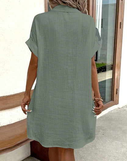 Vintage Cotton & Linen Mini Dress